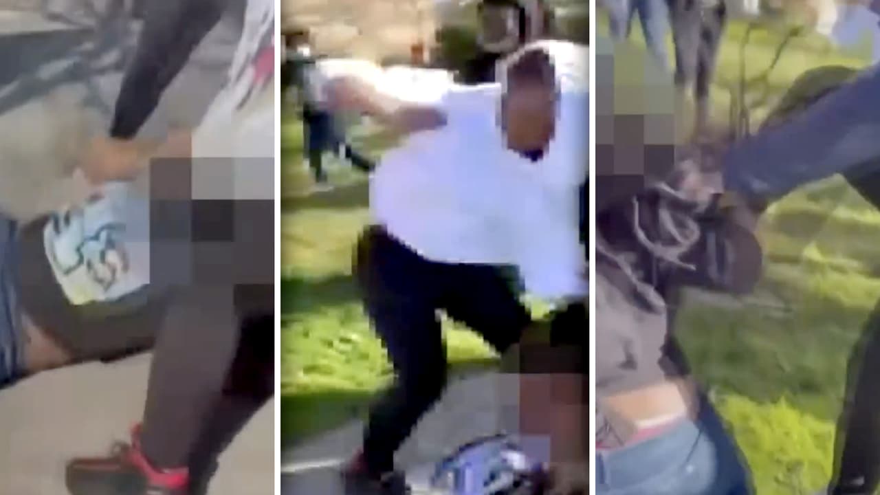 Niña de 13 años y su madre son captadas en video en pleno ataque a otra niña de 12 años