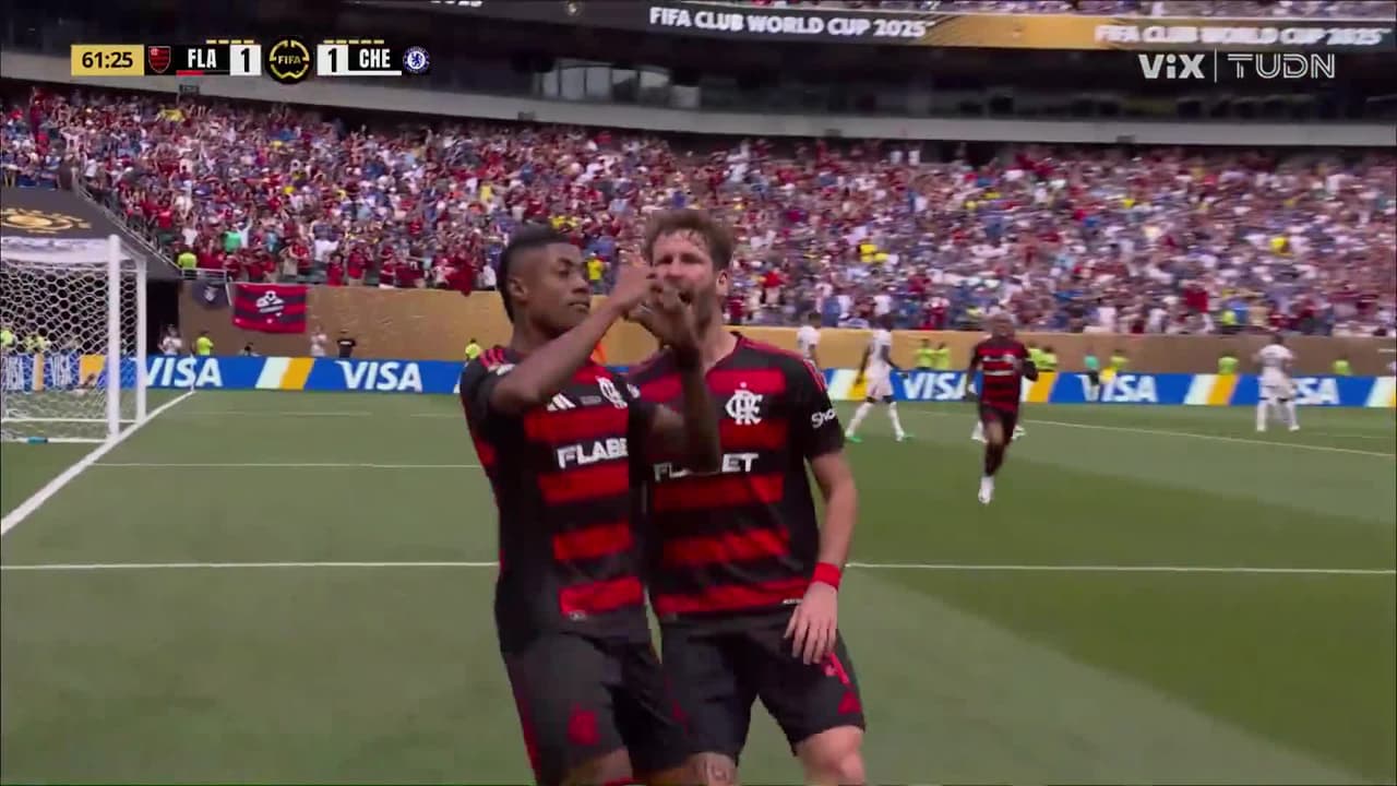 ¡Gol de Flamengo! Henrique empata vs Chelsea con gran definición en el área