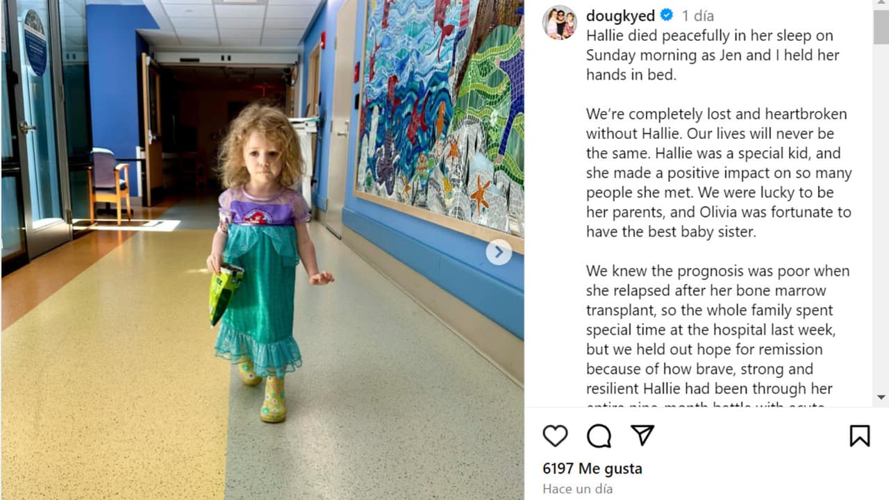 Doug Kyed, famoso periodista deportivo, dio a conocer así la muerte de su hija de 2 años.