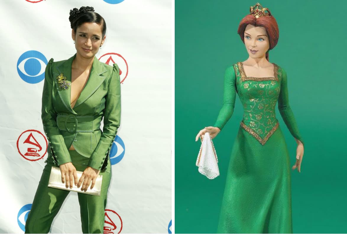 Luego de recordar a la gran Julieta Venegas por la alfombra de los Latin GRAMMY de 2004, no pudimos evitar pensar en la princesa Fiona.