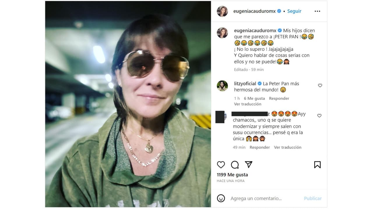 Eugenia Cauduro y sus hijos involucraron el humor en la reacción por su cambio de look.