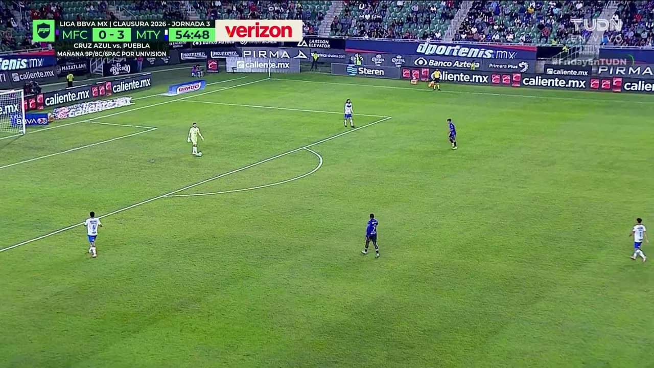 ¡GOL!  anota para Monterrey. Germán Berterame