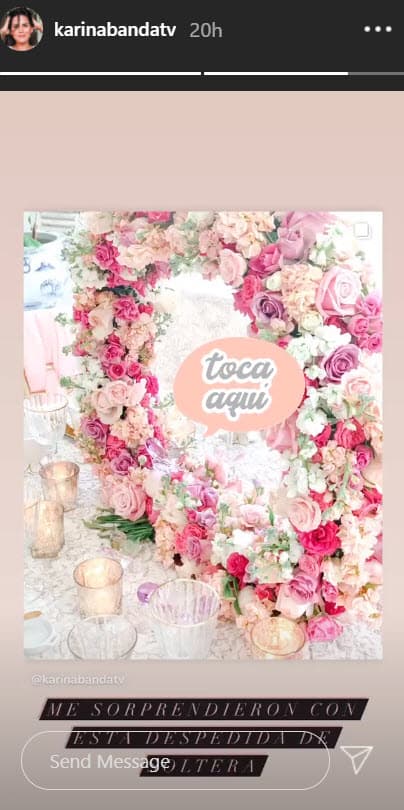 Aunque la pandemia ha complicado un poco sus planes de boda, no fue impedimento para que la presentadora de El Gordo y La Flaca celebrara una 
<b><a href="https://www.univision.com/shows/el-gordo-y-la-flaca/karina-banda-dijo-que-se-queria-casar-y-asi-sera-esta-es-su-historia-de-amor-con-carlos-ponce-fotos">despedida de soltera</a></b>.