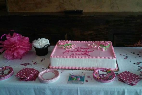 Y no podía faltar el pastel.