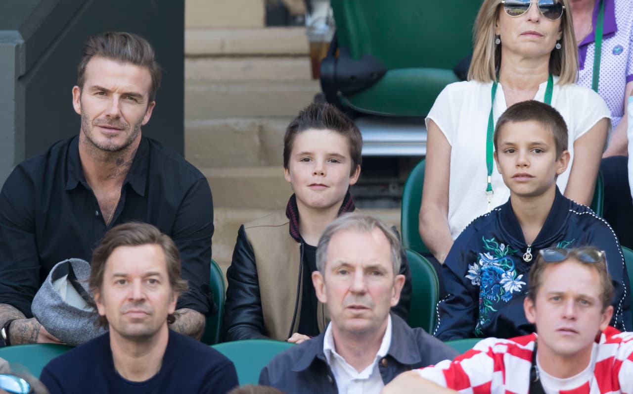 David Beckham con Romeo y Cruz.