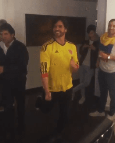 El actor Daniel Arenas es otra de las personalidades colombianas que compartió con sus seguidores en redes sociales la manera en la que vivió este encuentro futbolero.