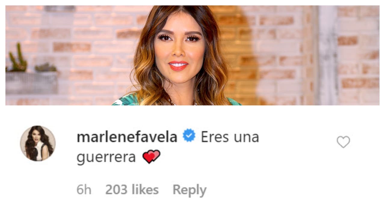 La actriz 
<b><a href="https://www.univision.com/temas/marlene-favela" target="_blank">Marlene Favela</a></b> también le mostró su afecto al calificarla como 
<b>"una guerrera" </b>ante la situación que enfrenta desde hace casi dos meses. 
<br>
