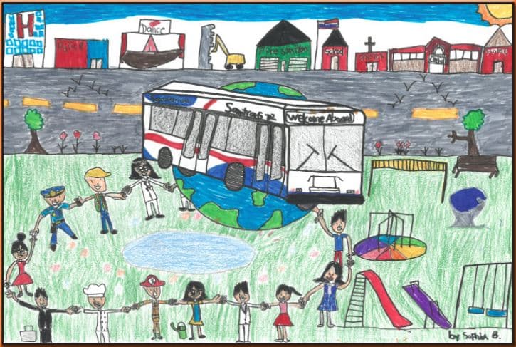 Dibujo de Sophia Batnag, estudiante de segundo año de la escuela Highlands Christian, en San Bruno.