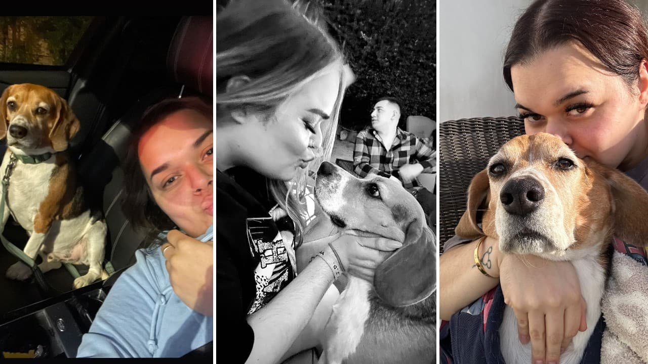 Jenicka López y su perro Benji.