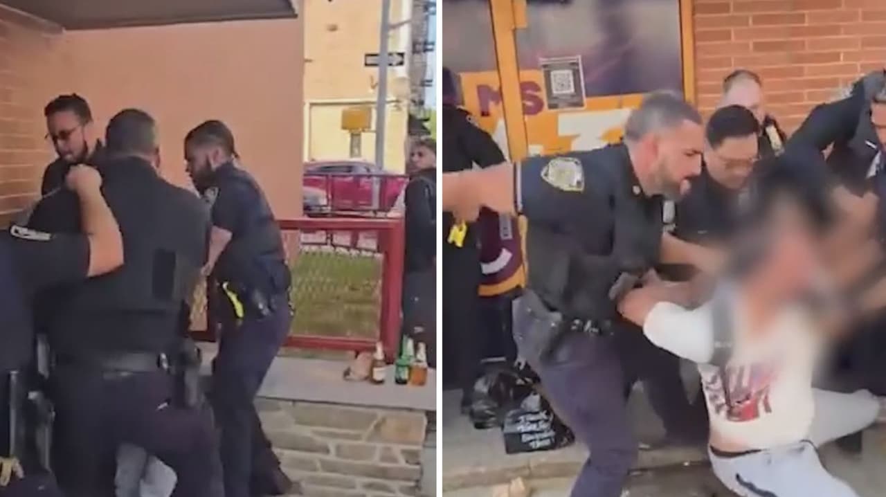 Policía golpea a hombre en la cara durante arresto en el Bronx
