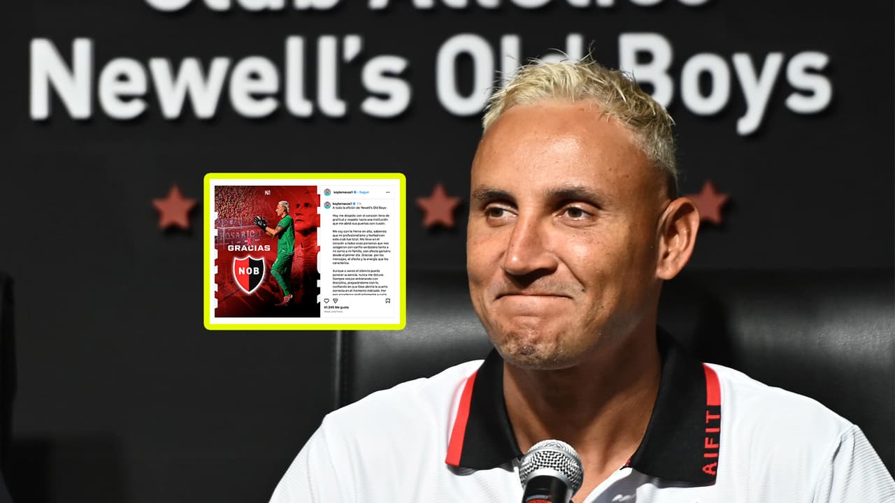 Keylor Navas rompe el silencio y dice que se va en paz de Newell's