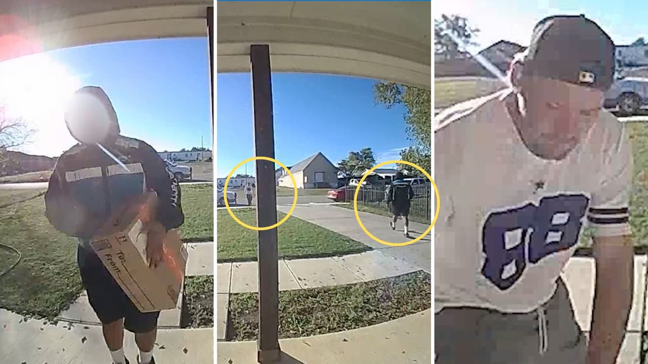 <h3 class="cms-H3-H3">Qué pasó</h3> El video muestra a 
<b>un repartidor dejando una caja y regresando a su camión</b>. 
<br>Antes de que abandone la entrada, 
<b>un hombre baja de una camioneta blanca, cruza el jardín y toma el paquete. </b>
<br>La escena ocurre rápido, como 
<b>si el ladrón </b>hubiera estado esperando
<b> la entrega. </b>
<br>La policía destaca un detalle que no pasa desapercibido: 
<b>el sospechoso usa la camiseta número 88 de los Dallas Cowboys, </b>la misma que lleva
<b> el receptor <a href="https://www.tudn.com/nfl/ceedee-lamb-es-tacleado-por-arbitro-en-juego-de-dallas-cowboys" target="_blank">CeeDee Lamb</a>.</b> 
<br>Según los detectives, 
<b>el individuo parece no haber visto la cámara de seguridad o no le importó quedar grabado.</b>