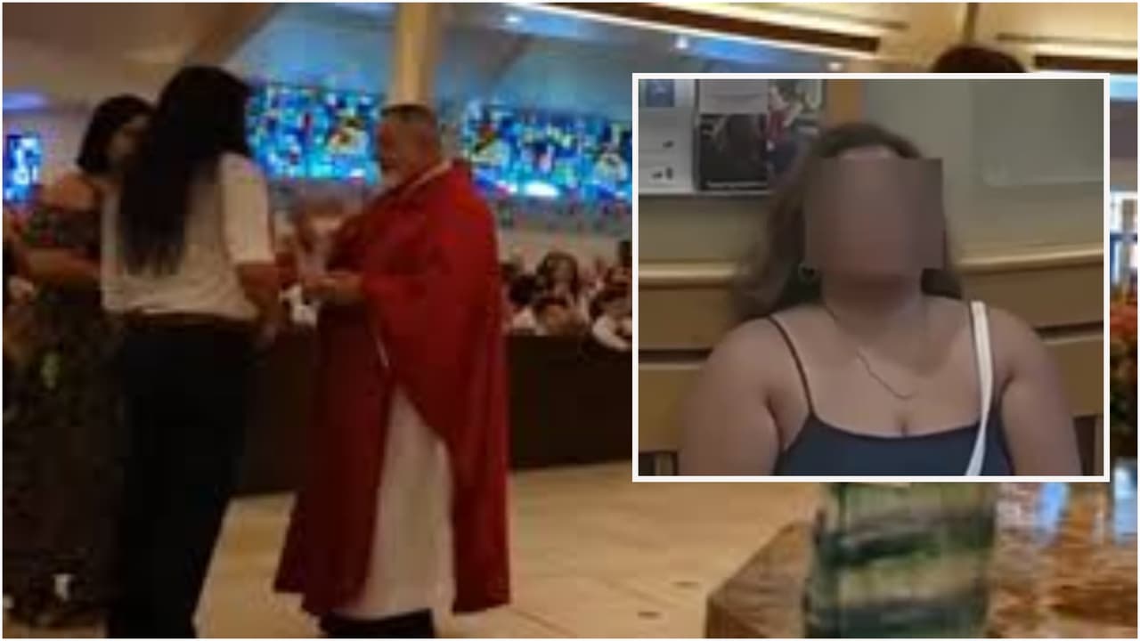 "Me defendí y al sacramento": Sacerdote hispano muerde a mujer en misa tras negarle la comunión