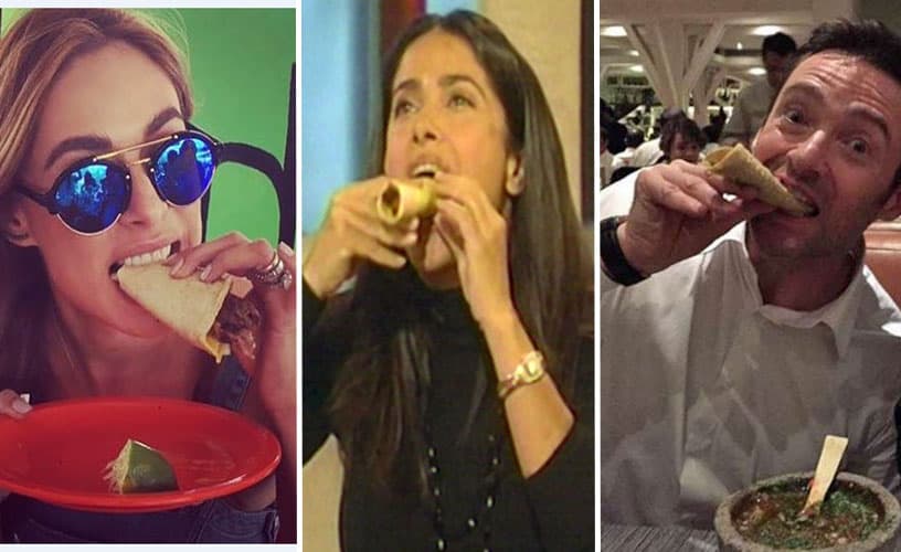 Nadie puede resistirse a unos deliciosos tacos, ni siquiera las celebridades.