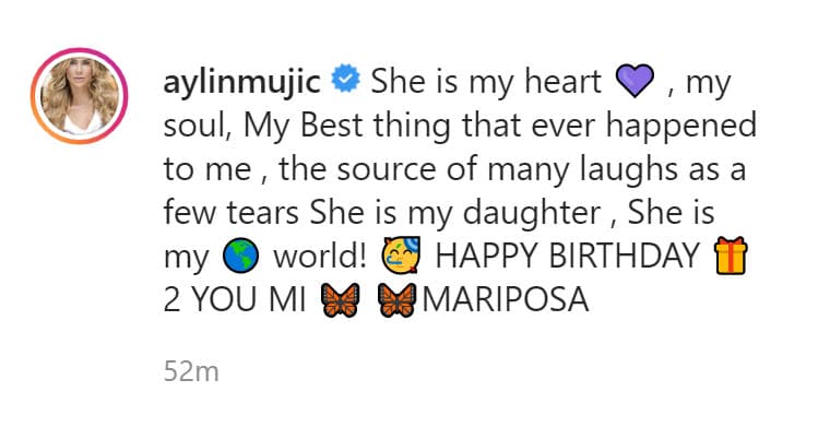 En una de las fotos que publicó este lunes, Mujica dejó ver lo importante que es su hija menor para ella: "Es mi corazón, mi alma,
<b>lo mejor que me ha pasado</b>, la fuente de muchas risas y algunas lágrimas. ¡Ella es mi hija, ella es mi mundo!".
<br>