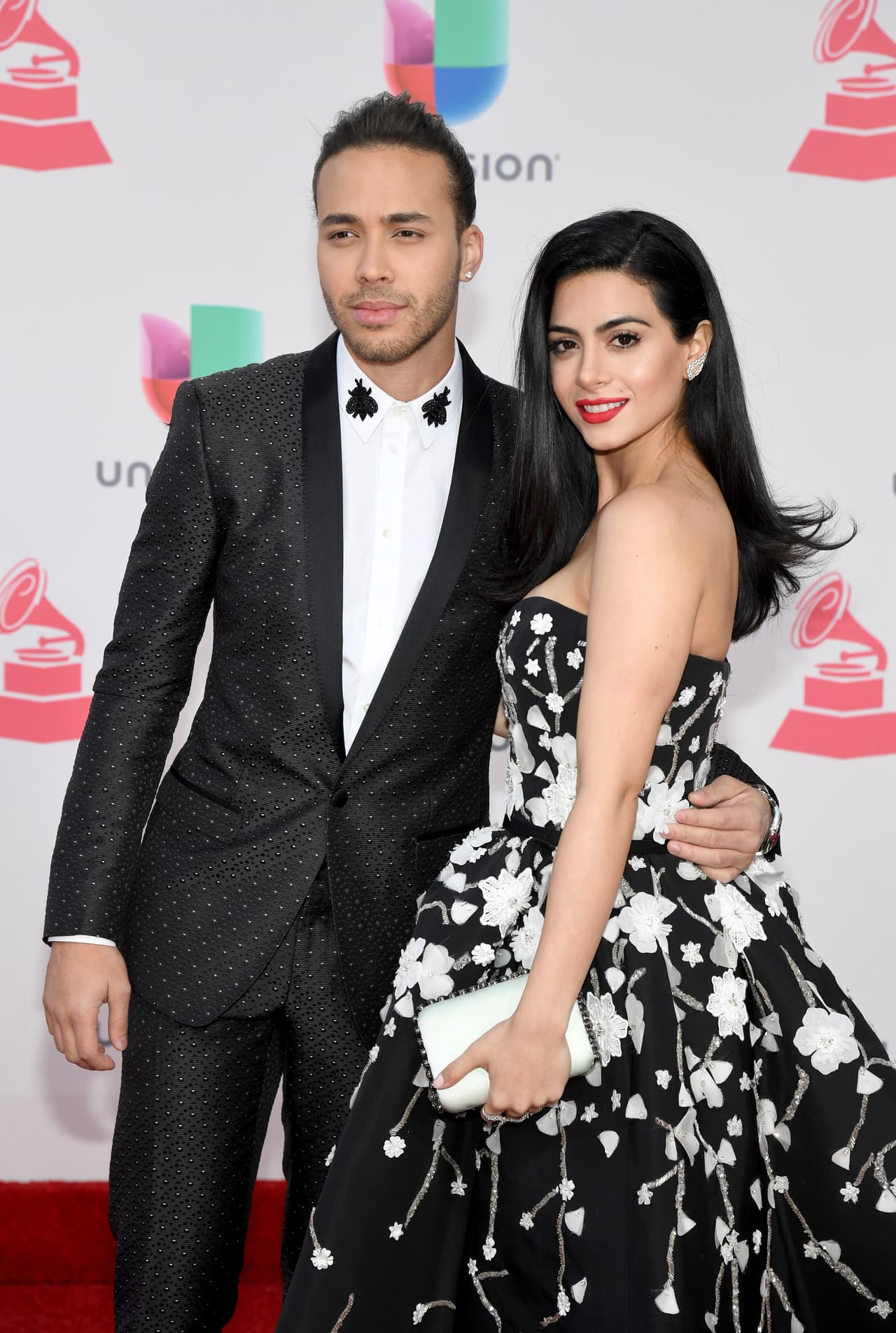 LAS VEGAS, NV - NOVEMBER 17: Musician Prince Royce (L) and Emeraude Toubia attend The 17th Annual Latin Grammy Awards at T-Mobile Arena on November 17, 2016 in Las Vegas, Nevada. (Photo by Ethan Miller/Getty Images )