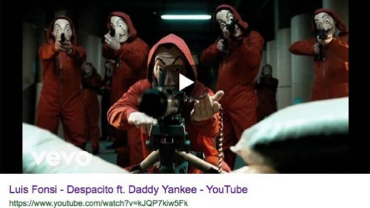 Hackean el video de 'Despacito' y colocan una imagen de encapuchados con armas 