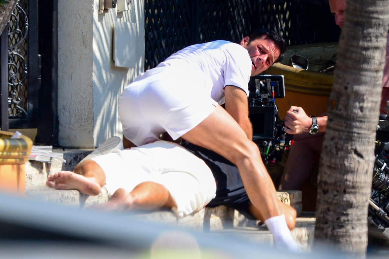 Como Antonio D' Amico, el artista de 45 años tenía que transmitir la desesperación que éste sintió al encontrar tiroteado al gran amor de su vida.