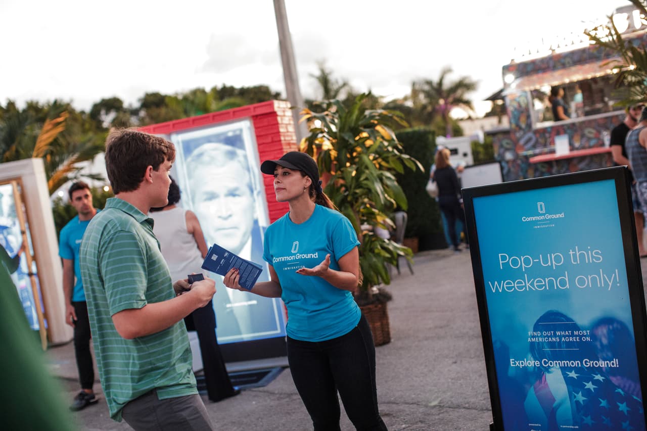 Command Ground's pop-up exhibit in Miami.