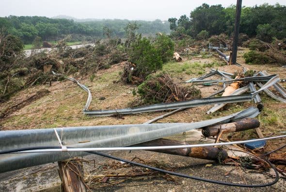 Algunas zonas de la capital texana quedaron bajo el agua luego de las intensas lluvias de los últimos días.