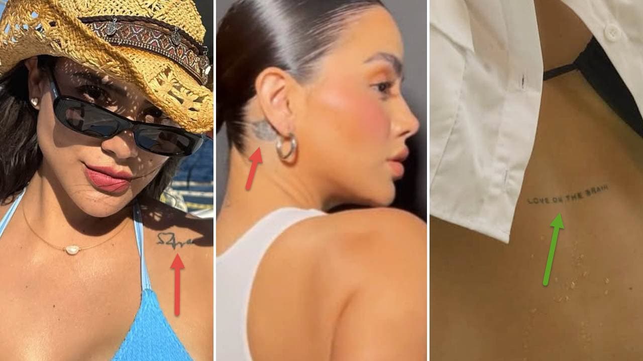 Samadhi se está borrando los tatuajes de su clavícula y detrás de la oreja. Conservará el que tiene debajo del busto.