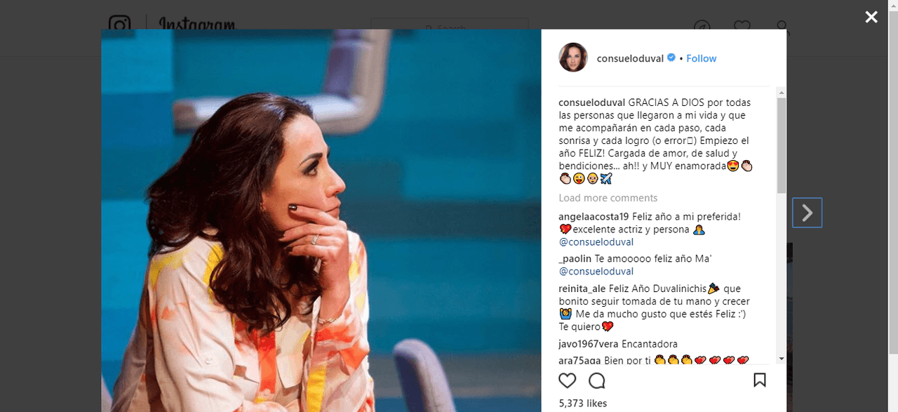 Consuelo Duval aseguró iniciar el 2018 muy enamorada, ¿lo terminará igual?
<br>