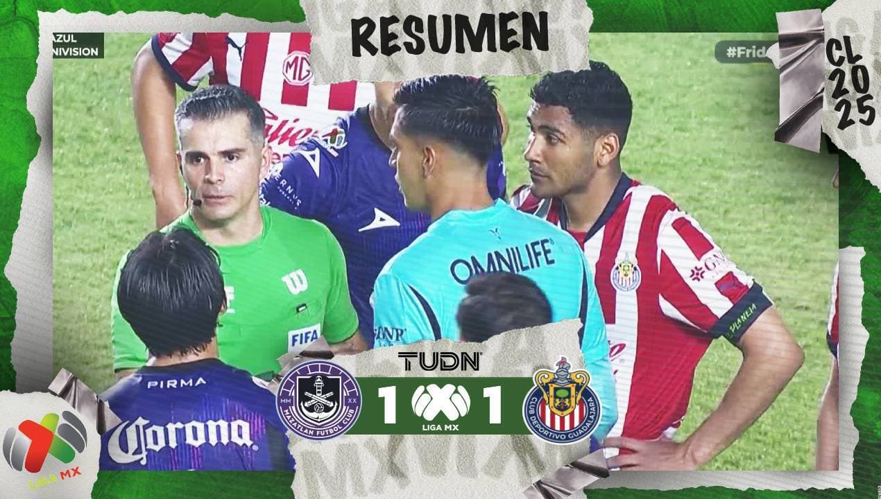 Chivas iguala con el 'Guti' de portero y locura con expulsiones en Mazatlán