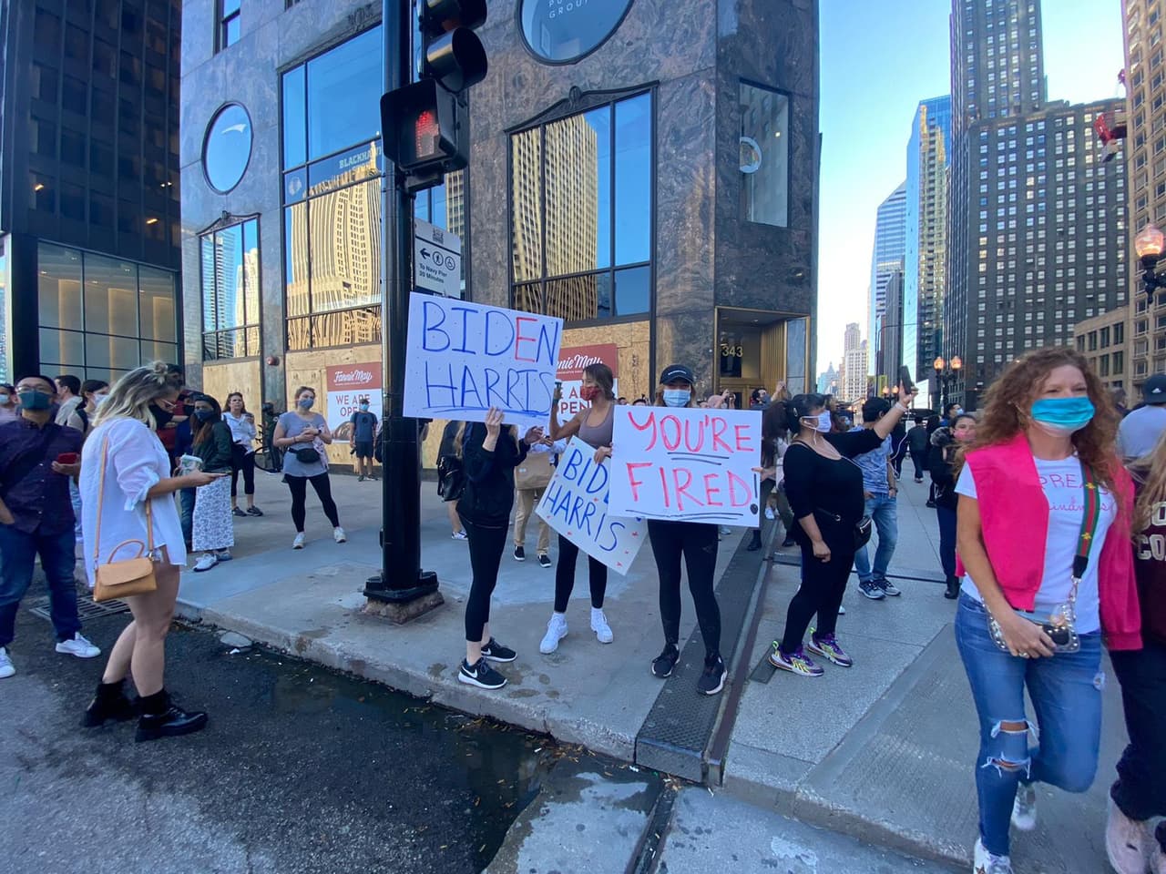 Biden obtuvo alrededor del 82% de los votos en Chicago.
<br>