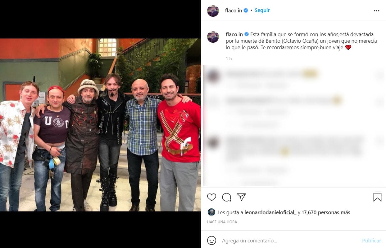 Los mensajes de tristeza y consternación inundaron las redes sociales. Compañeros, amigos y seguidores de Octavio externaron su pesar, como el actor 
<b>Manuel 'Flaco Ibañez'</b>, quien da vida a Jorgais en Vecinos: "Esta familia que se formó con los años está devastada por la muerte dé Benito (Octavio Ocaña), un joven que no merecía lo que le pasó. Te recordaremos siempre, buen viaje".