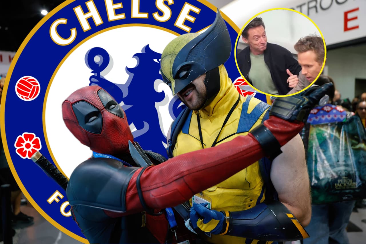 La épica reacción de 'Deadpool y Wolverine' al ver al Chelsea como rival