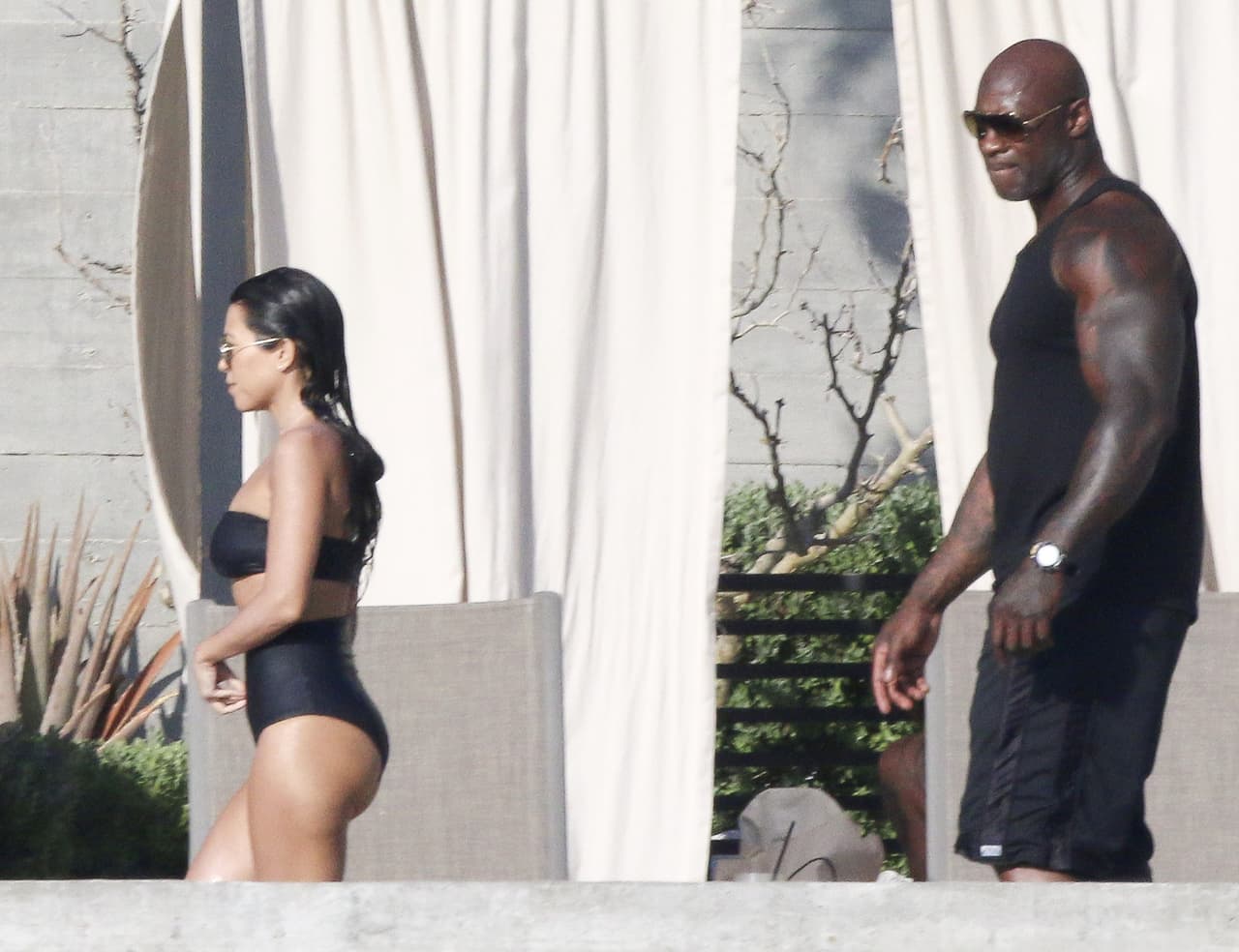 La mayor de las hermana Kardashian viajó con Scott Disick.