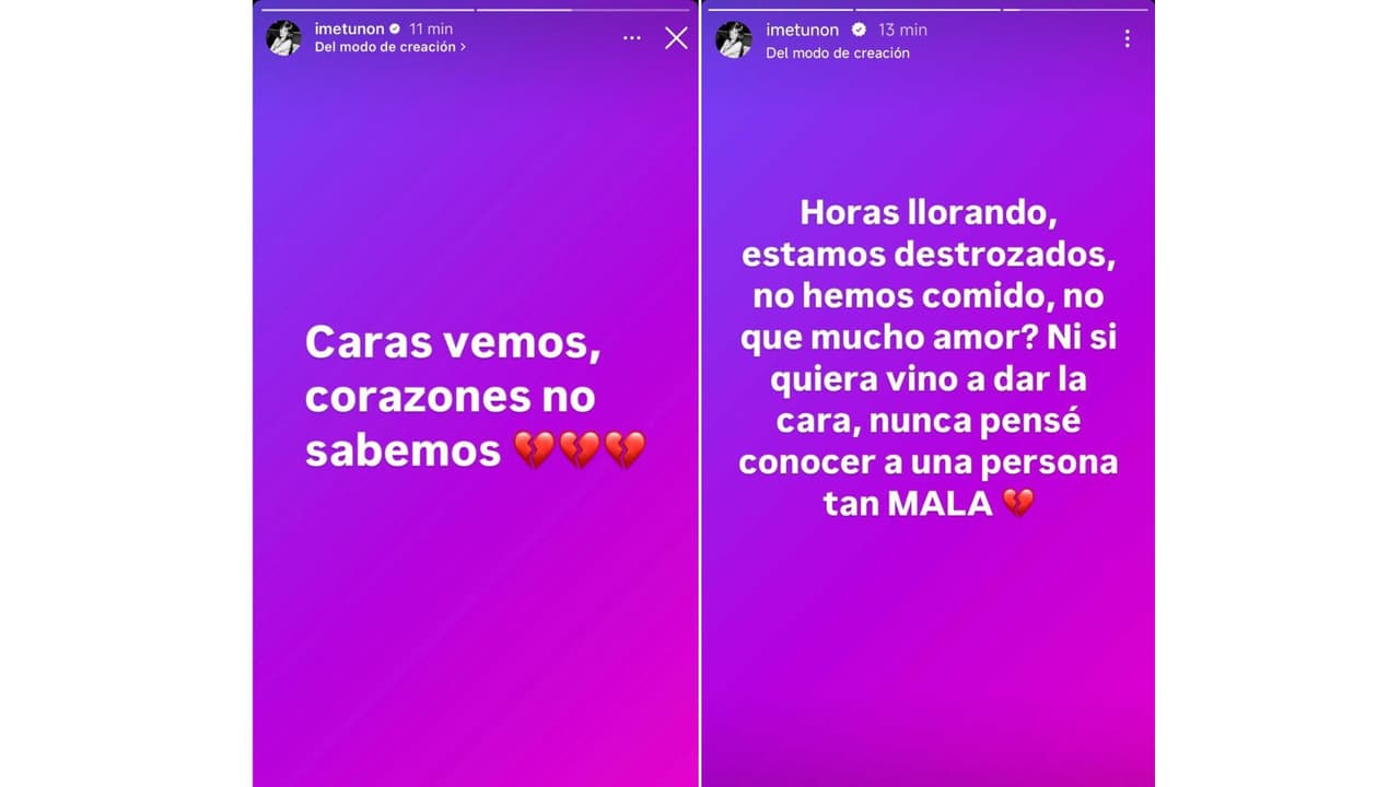 Así se pronunció en Instagram.