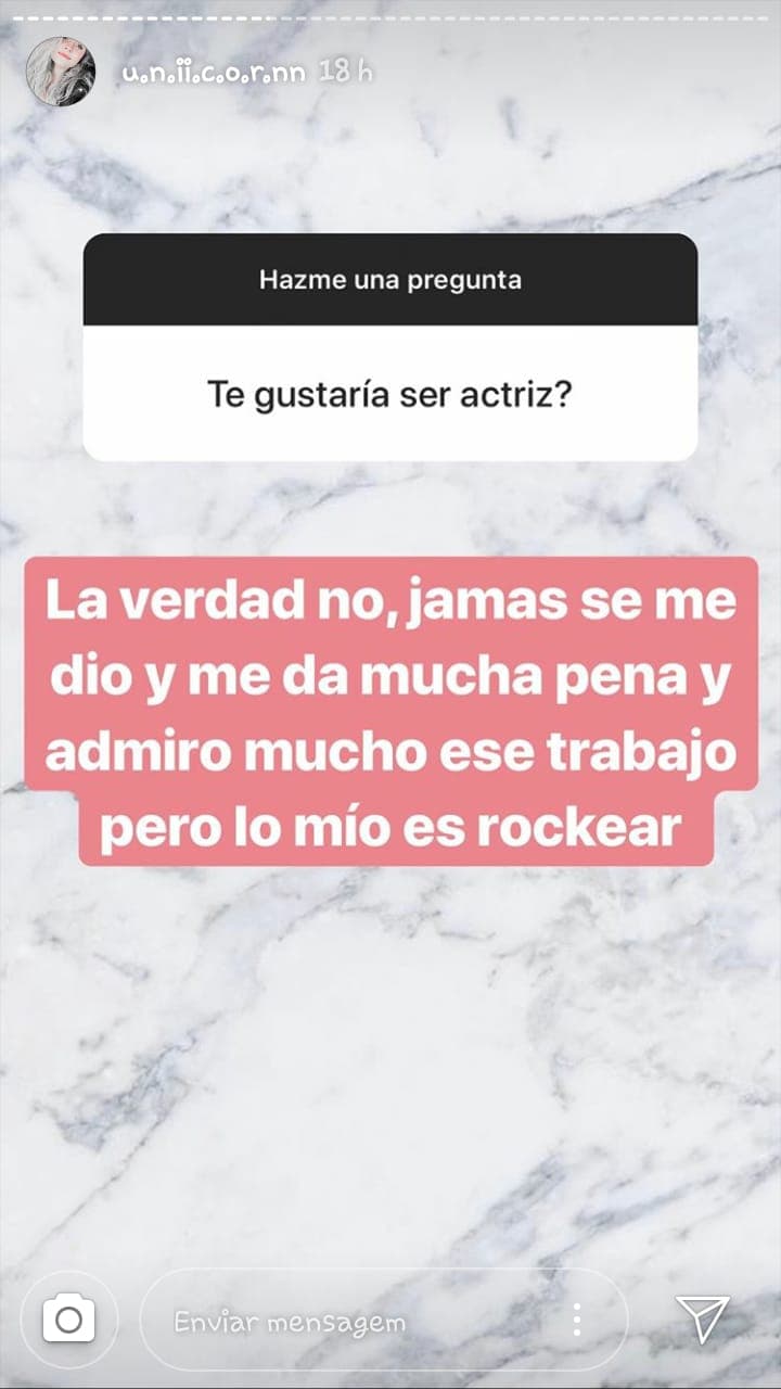 En este contexto, la hija menor de Angélica Rivera fue cuestionada acerca de si le gustaría ser actriz, a lo que ella respondió: "Jamás se me dio".