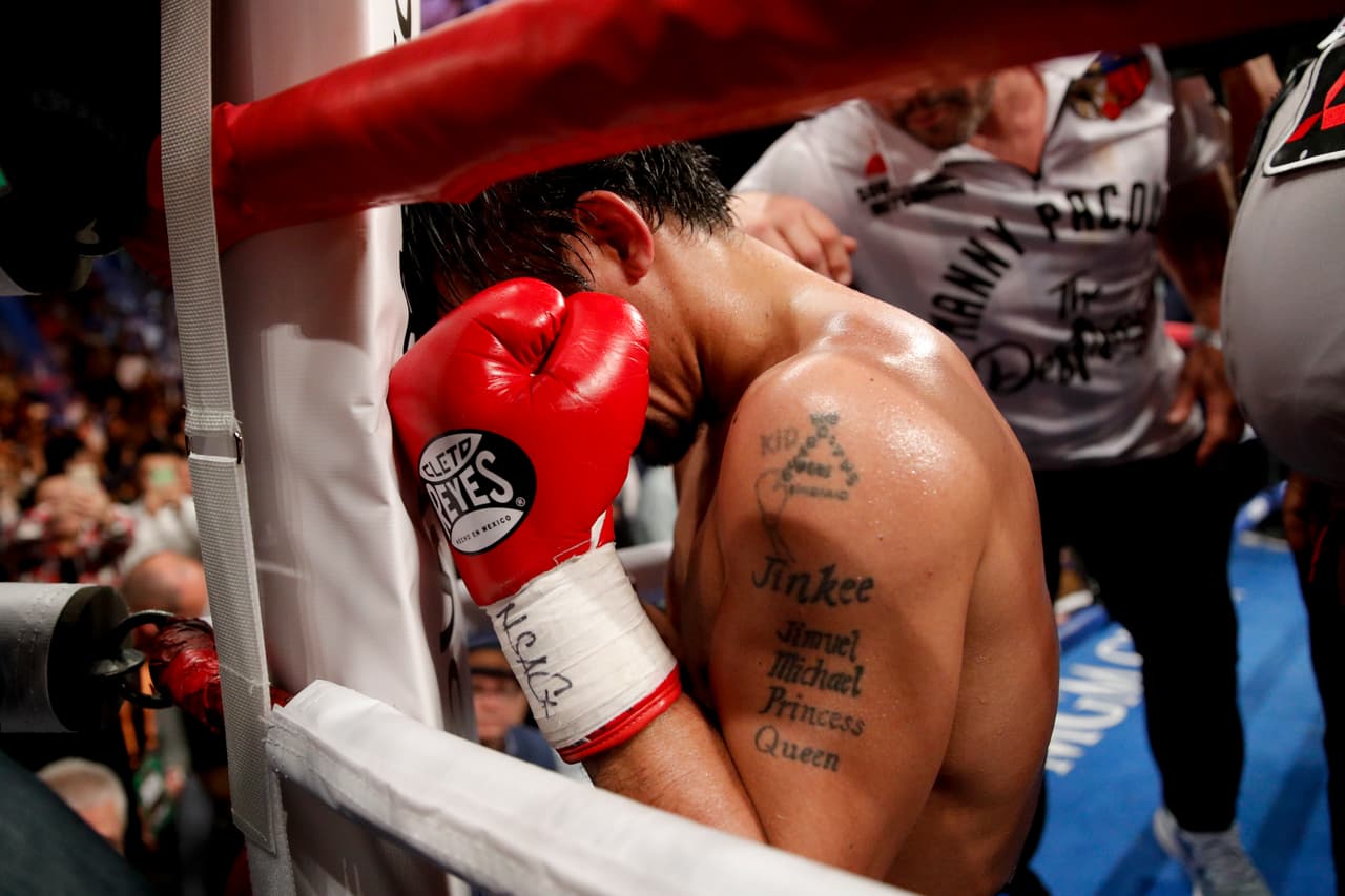 A sus 40 años, 'Pac-Man' mostró una excelente condición física que lo llevó a dominar con agilidad y buenos golpes durante el combate.