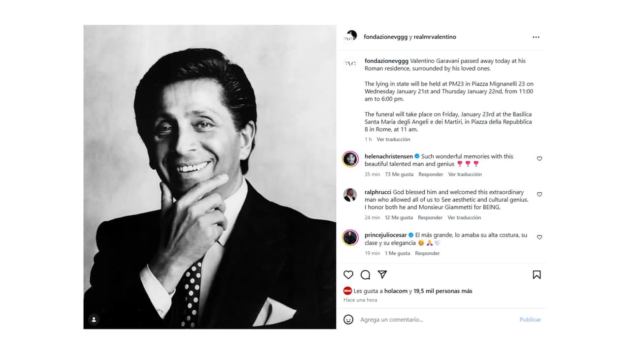 Valentino Garavani era conocido como 'El Último Emperador'.