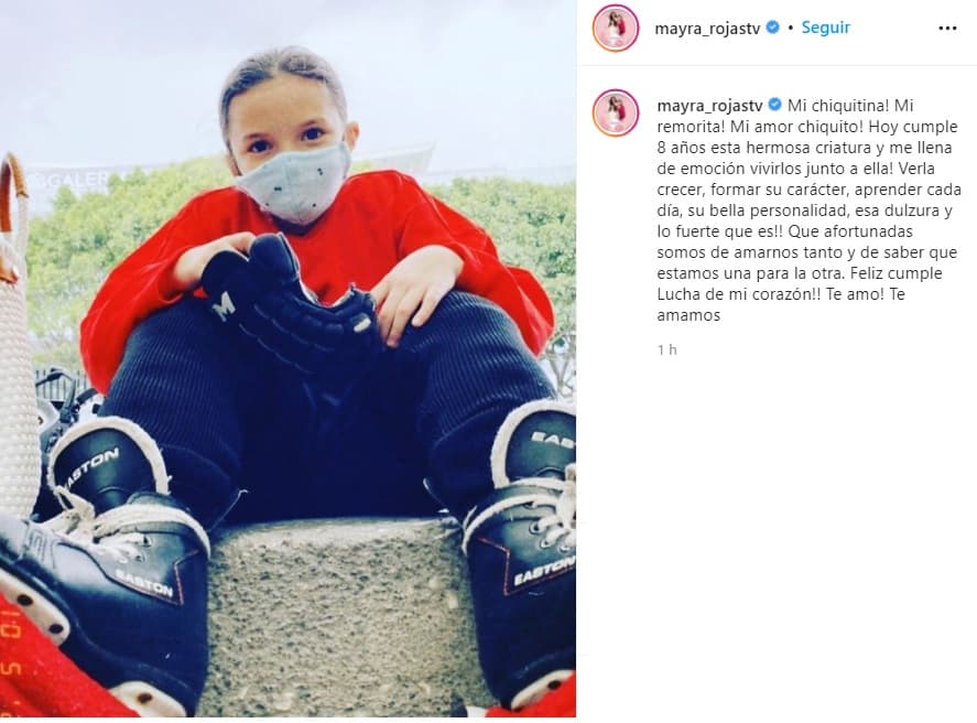 A través de las redes sociales, 
<b>Mayra le dedicó un emotivo mensaje</b> en el que dejó saber el gran cariño que le tiene a la niña que llegó a su hogar tras la pérdida de su hermana.