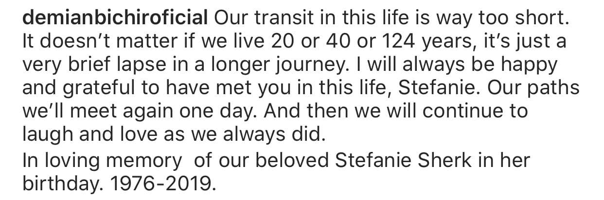 "Nuestro tránsito en esta vida es demasiado corto. No importa si vivimos 20, 40 o 124 años, es solo un lapso muy breve en un viaje más largo", dijo.
<br>
