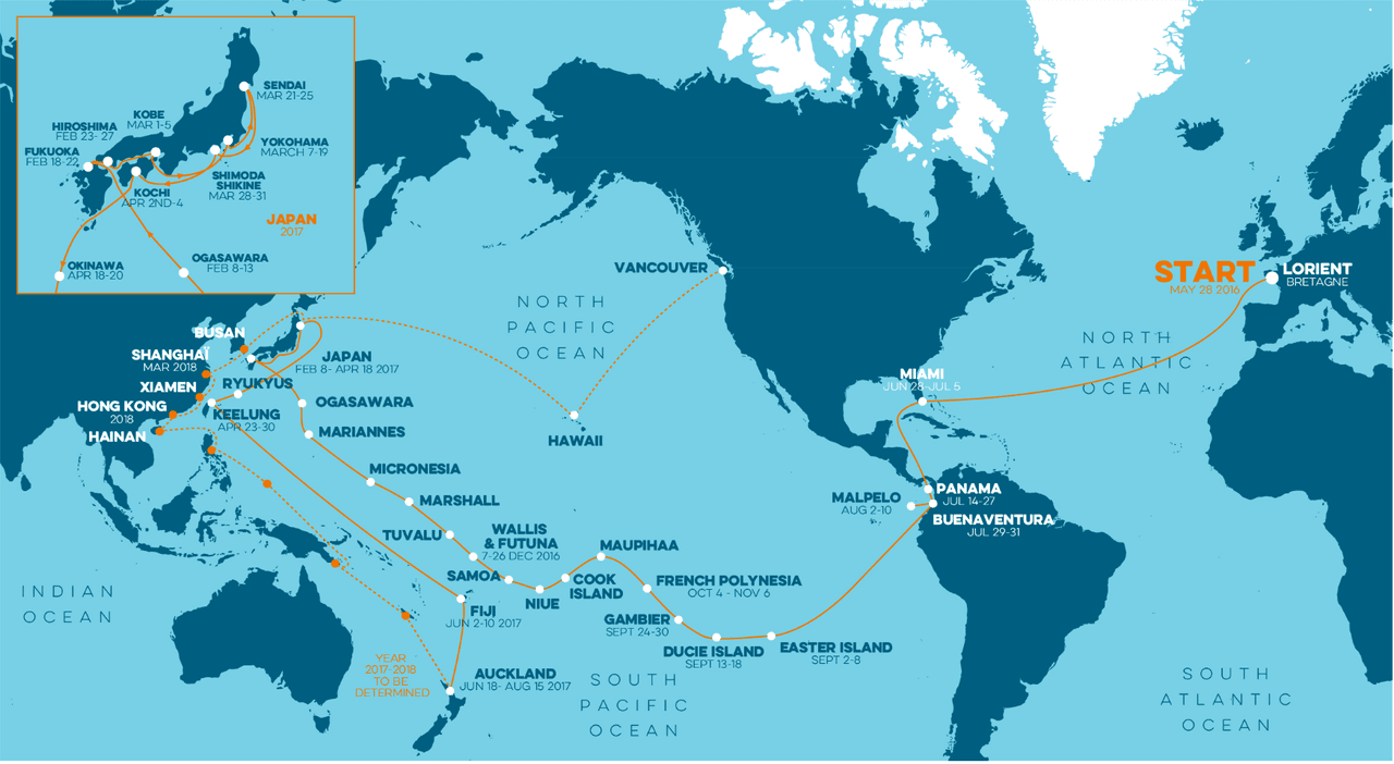 Estos son los sitios donde Tara parará durante su nueva expedición.