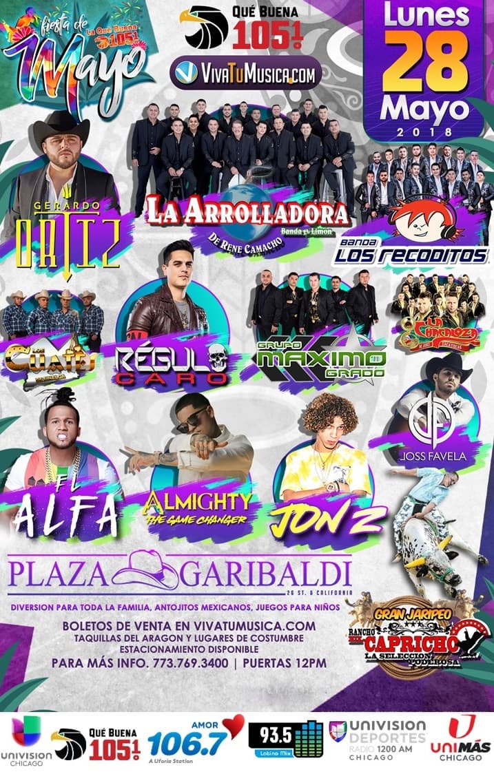 Fiestas de Mayo 2018 de La Que Buena 105.1 FM 