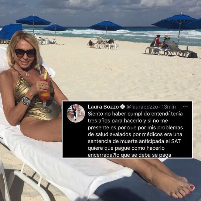 “Siento no haber cumplido, entendí tenía tres años para hacerlo y si no me presenté es por mis problemas de salud avalados por médicos. Era una sentencia de muerte anticipada. El SAT quiere que pague, ¿cómo hacerlo encerrada? Lo que se deba se paga”, escribió en su cuenta de Twitter.