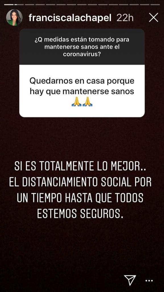 Las respuestas a su pregunta fueron inmediatas y la conductora se dio tiempo para comentar algunas e invitar a todas las personas a cuidarse.