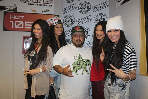 The Jazmin Sisters stopped by the Hot 105.7 studios to visit with Chuy Gomez. These ladies are TALENTED! Check out the pics here!