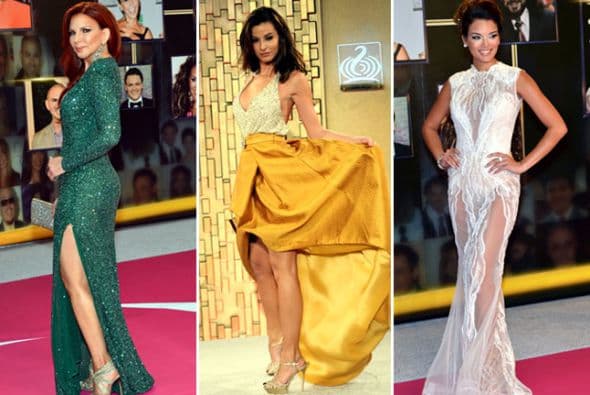 Piernas, encanto y mucha sensualidad... estas famosas enseñaron mucha pierna en la alfombra magenta de Premio Lo Nuestro.