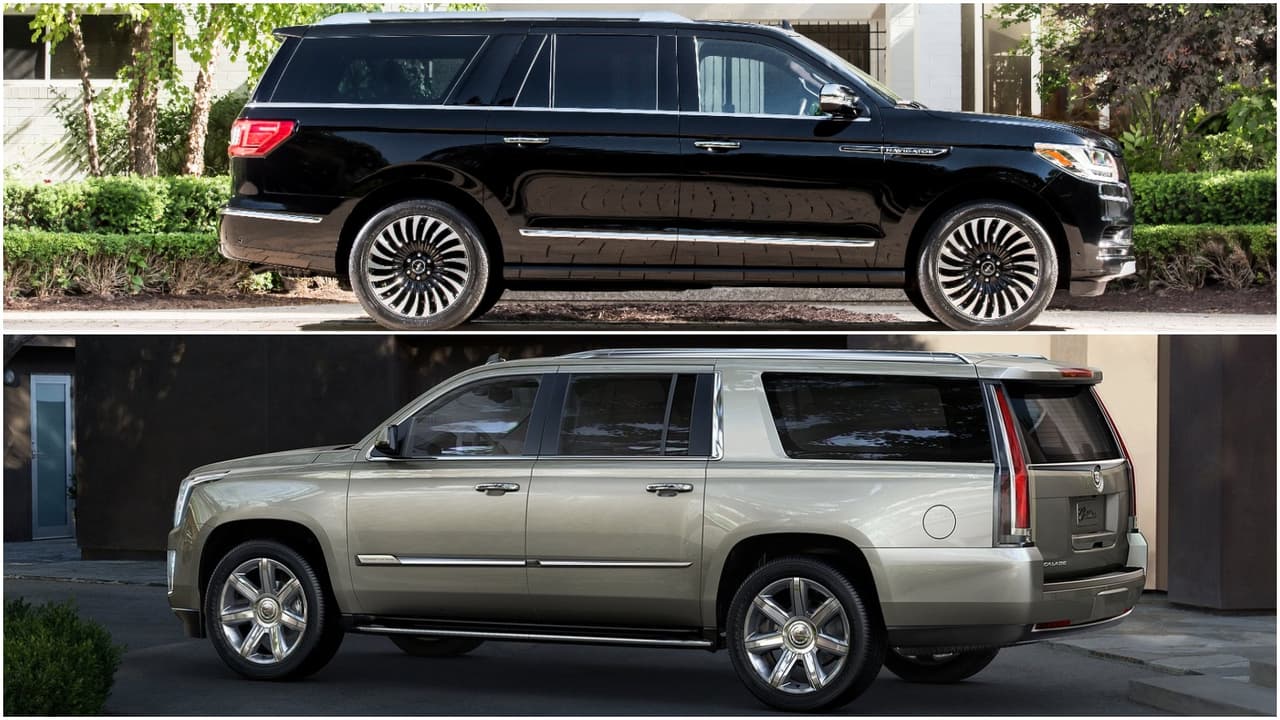 Ambos modelos ofrecen v
<b>ersiones extralargas</b> con la distancia de ejes extendidas, para los cuales sus motores son capaces y suficientes. 
<br>
<br>La Cadillac Escalade está equipada con un motor 
<b>V8 de 6.2 litros</b> de desplazamiento que genera
<b> 420 caballos de fuerza </b>y 450 libras pie de torque admistrados por una transmisión automática de 8 velocidades, mientras que la Navigator cuenta con un motor 
<b>V6 dobleturbo de 3.5 litros</b> que produce 
<b>450 caballos de fuerza</b> y 510 libras pie de torque, acoplado a una transmisión automática de 10 velocidades. Ambos vehículos pueden ser adquiridos con tracción en las cuatro ruedas.
<br>
<br>El consumo promedio de la Navigator es de 19 millas por galón para la versión 4X2 y de 18 para la versión 4X4, mejorando las 17 mpg que logra la Escalade
<br>
<br>Imagen: Lincoln arriba, Cadillac abajo.