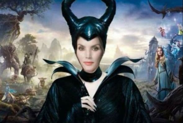 No faltó quien publicara la imagen de Maléfica con el rostro de Letizia. (Imagen tomada de las redes sociales)