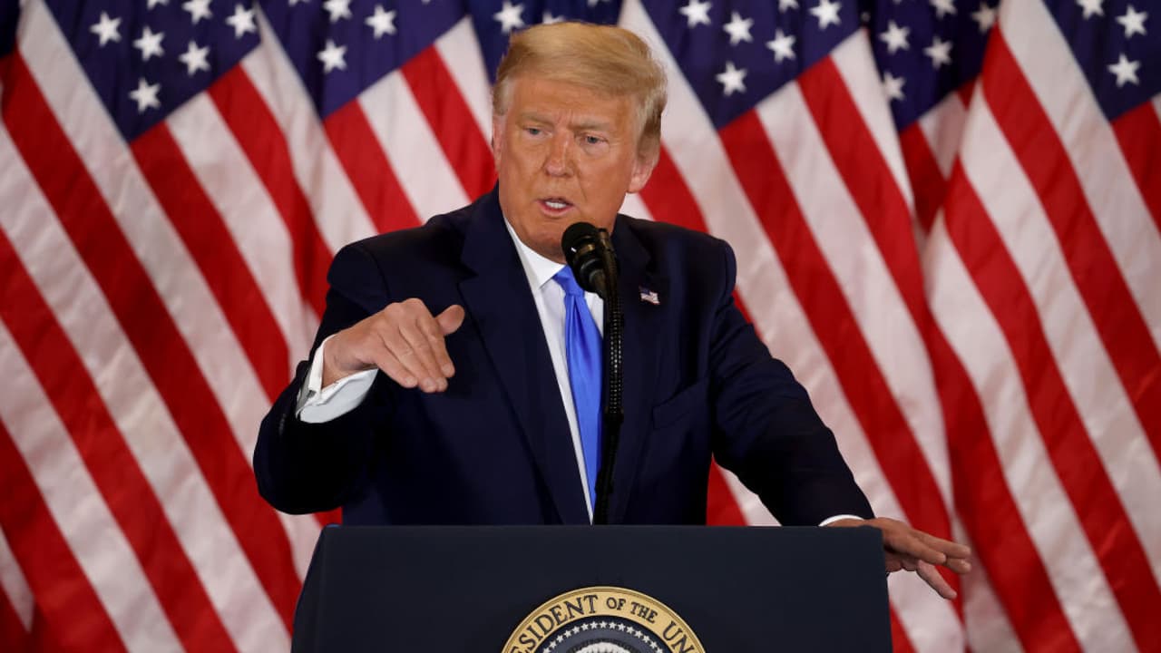 "Fraude", "¡Ganamos!": los infundios del presidente Trump en una noche electoral sin conclusiones