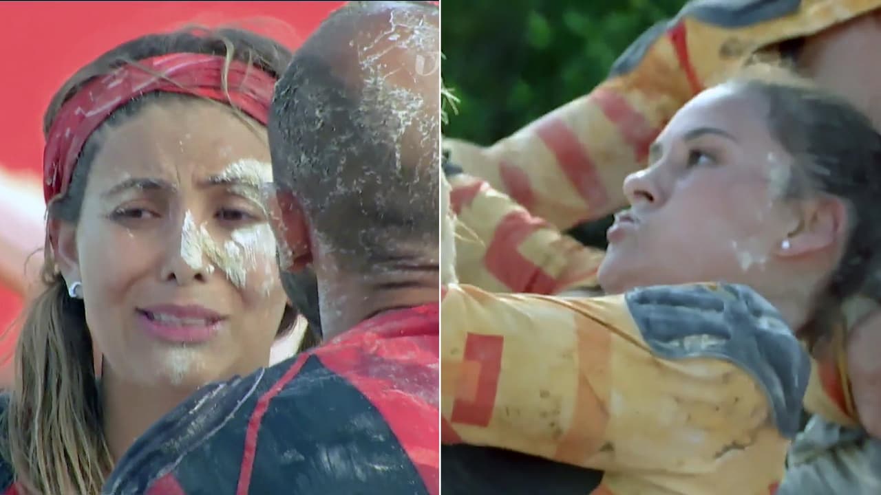 Gloria Aura y Gina Holguín sufren en la prueba de tierra y su equipo hace de todo por ayudarlas