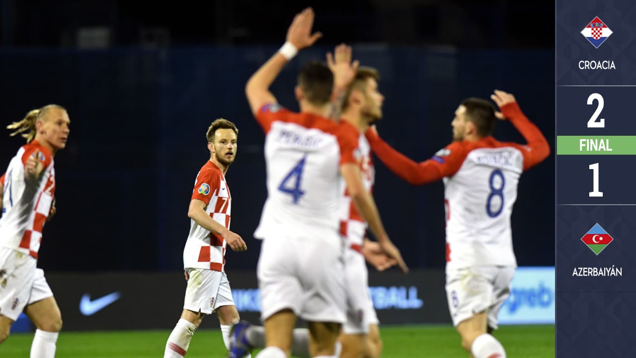 Croacia evitó el ridículo en casa y ganó apuradamente a Azerbayán