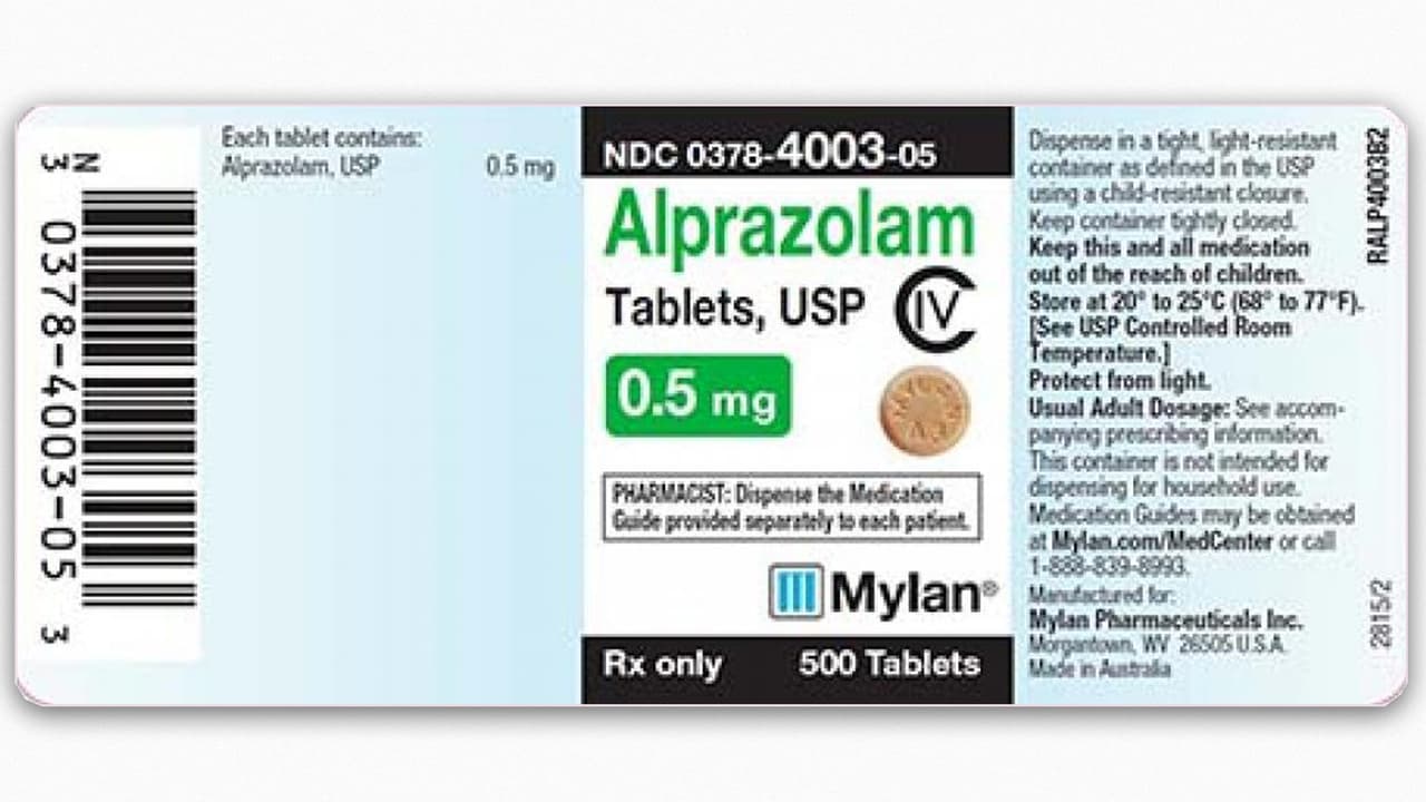 Retiran un lote del medicamento para la ansiedad Alprazolam, una versión genérica de Xanax