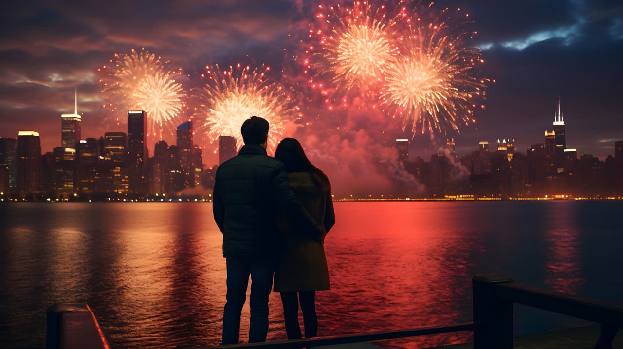 Espectáculos gratuitos de fuegos artificiales y transporte sin costo para recibir el 2025 en Chicago